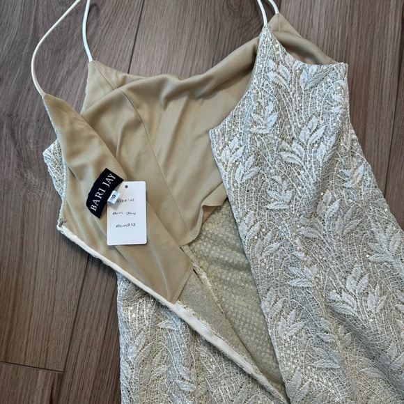 Vintage Cream Sequin Sparkly Crochet Maxi Dress Gown - Picture 12 of 13